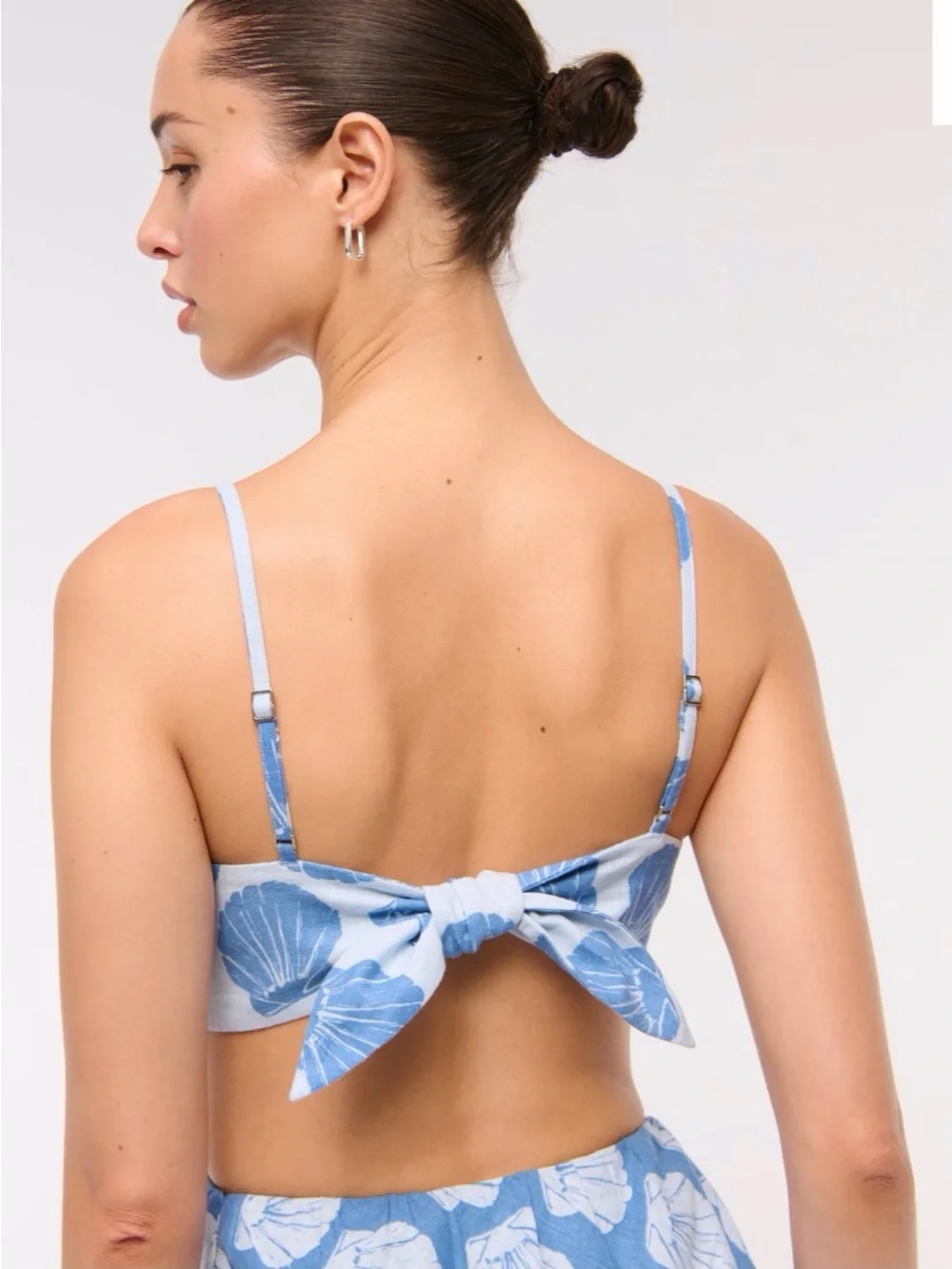Abercrombie & Fitch Blue Shell-Print Maxi Dress